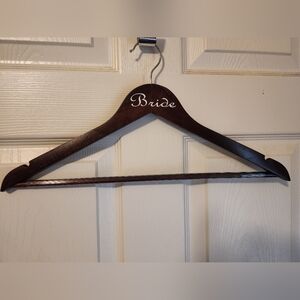 "BRIDE" HAND CRAFTED WOOD HANGER